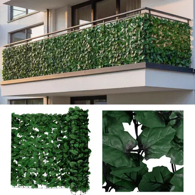 Obrázok produktu pre Balkónová zástena na ochranu súkromia N77, zástena na ochranu súkromia proti vetru pre balkónové terasové ploty ~ 500x100cm list tmavý