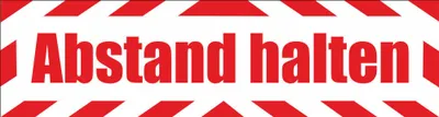 Produktbild von INDIGOS UG - Magnetschild "Abstand halten" mit Rahmen 45 x 12 cm - Magnetfolie für Auto / LKW / Truck / Baustelle / Firma