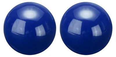 Dekorative Gazing-Kugel 51 mm, 2 Stück, Edelstahl, Spiegelkugel, Blau