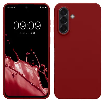 Produktbild von kwmobile Handyhülle für Samsung Galaxy A56 5G Hülle - TPU Case - Kabelloses Laden - Schutzhülle Cover in Rhabarber Rot