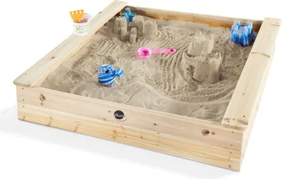 Produktbild von Plum Quadratischer Sandkasten Aus Holz Beige Kinder Beige One Size