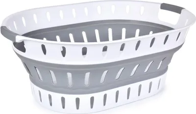 Zdjęcie produktu dla Kosz na pranie 36 L składany pojemnik na pranie pojemnik na pranie kosz do przechowywania owalny