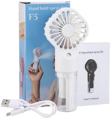 Image de Ventilateur rafraîchissant portable avec fonction brumisation, rechargeable, compact
