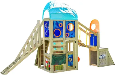 Produktbild von Kinderspielplatz für den Garten NERF BATTLE FORT 4,45 x 1,84 m