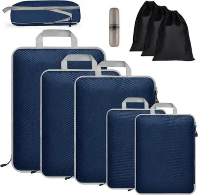 Image de Organiseur de valise de voyage 9 pièces, étanche, pour le rangement à la maison et en voyage