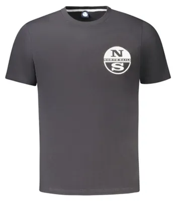 Produktbild von Hochwertiges Schwarzes Herren T-Shirt mit Print und Rundhals