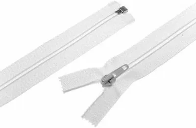 Obrázek produktu pro Automatický zip – nylon – 30 cm – bílý – opravy oděvů