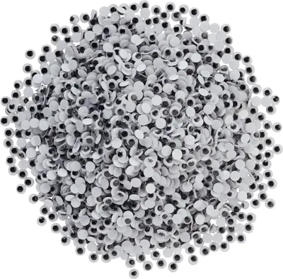 Produktbild von VBS XXL Wackelaugen zum Aufkleben "Rund", 6 mm, 3.000 Stück
