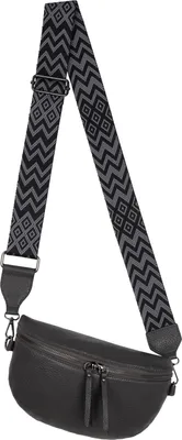 Produktbild von Bauchtasche (8330) Umhängetasche Crossbody-Bag Kunstleder Italy-Design GREY
