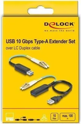 Produktbild von DELOCK USB 10 Gbps Typ-A Extender Set über LC Duplex Kabel