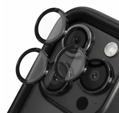 Image de Rhinoshield, film de protection pour appareil photo résistant aux rayures et aux chocs pour iPhone 15 Pro / Pro Max, noir
