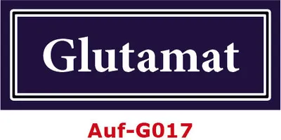 Produktbild von 2 Stück Gewürzaufkleber Glutamat 40x16mm Gewürzetiketten Sticker Lebensmittel (Auf-G017)