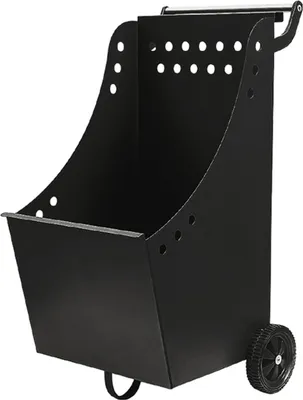 Produktbild von Holzkorb Pelletswagen Holzkiste Kaminholzkorb schwarz beschichtet B / H / T = 55 / 85 / 33,5 cm