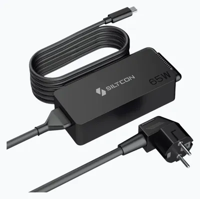 Productafbeelding van Siltcon® USB C oplader 65W – Geschikt voor Lenovo – HP – Dell – Asus – Acer - Oplader USB C – 15W, 45W, 65W – Universeel Laptops, Tablets en Telefoons – 3 meter kabel