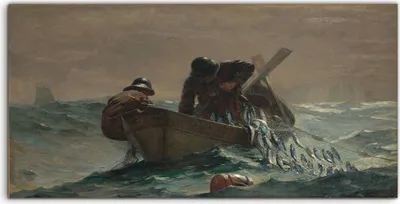 Produktbild von Coloray Acrylbild 120x60  Wandbild Acrylbilder Heringsnetz von Winslow Homer Vintage