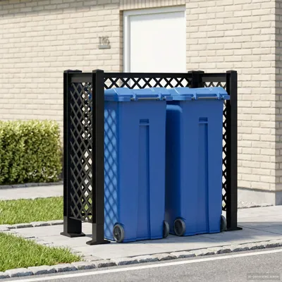 Produktbild von Möbel Mülltonnengitter Anthrazit 123 x 47 x 114 cm PP - Mülltonnenboxen CC2638