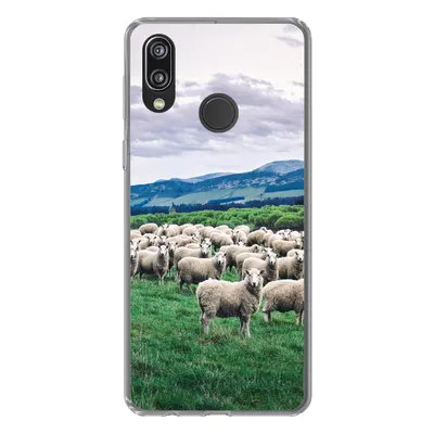Produktbild von MuchoWow® Handyhülle Schutzhülle Hülle für Huawei P20 Lite (2020) Schafe - Natur - Gras Silikon Softcase Handy Hülle - Kartenhalter