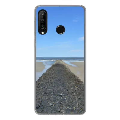 Produktbild von MuchoWow® Handyhülle Schutzhülle Hülle für Huawei P30 Lite Nordsee - Strand - Wasser Silikon Softcase Handy Hülle - Handyhülle