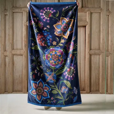 Produktbild von Pip Studio Strandlaken Viva la Vida  Farbe Dunkelblau Größe 100x180