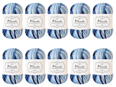 Productafbeelding van Breigarens, kleurverloop, acryl, 10 bollen van 50 gram, diverse kleuren, geschikt voor breien en knutselen