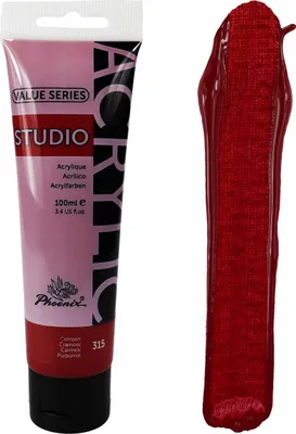 Produktbild von Künstlerische Himbeerrot Acrylfarbe Phoenix 315 Karminrot 100ml