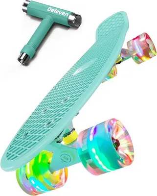 Produktbild von Mini Cruiser Skateboard - Kompaktes Board mit LED-Beleuchtung - 56 cm - Verschiedene Farben