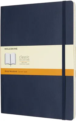 Image de Moleskine Bleu saphir Extra grand cahier ligné souple