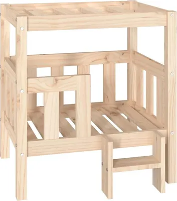 Obrázek produktu pro vidaXL Pelíšek pro psy 65,5x50,5x70 cm z masivního borovicového dřeva