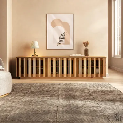 Produktbild von Lowboard OLE 175 cm, Massivholz, TV bis 70 Zoll - Eiche Finish