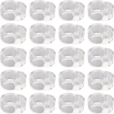 Immagine prodotto di 20pcs tampone maniglia porta PVC anti-collisione trasparente manopola paraurti per camera da letto