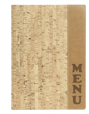 Speisekartenmappe Kunstleder Korkoptik DIN A4 beige