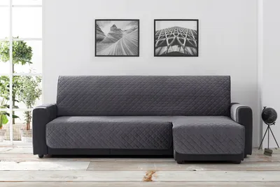 Produktbild von Veloursbezug für Ecksofa, Ecksofa, Ottomane Sofa 200 cm + Silikonpaspel, rutschfest, schützend, Tagesdecke