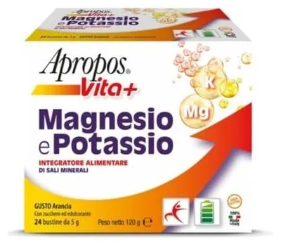 Obrázok produktu pre APROPOS MAGNÉZIO POTÁSIUM, 24 dávok po 5 g, s príchuťou pomaranča