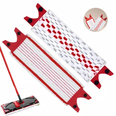 Produktbild von 2 Stück Bodenwischer Ersatzbezug, Wischmopp Bezug für vileda und ultramax, 2-in-1 Wischbezug Bodenwischer aus Mikrofasern für Alle Hartböden