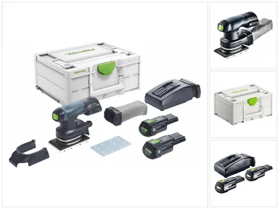 Productafbeelding van Festool RTSC 400 3,0 I-Plus accu-schuifschuurmachine 18 V 80 x 130 mm borstelloos ( 577686 ) + 2x accu 3,0 Ah + oplader + Systainer