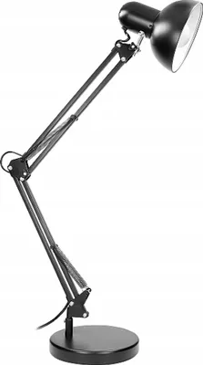 Produktbild von Virone | Schreibtischlampe Deon DL-2/B - Schwarz - Retro-Design - Höhenverstellbar - 360° drehbar