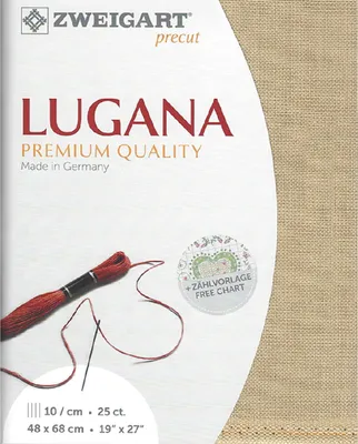 Obrázek produktu pro Počítací látka LUGANA Zweigart Precut 25 ct. 3835 barva 309 cappuccino, vyšívací látka pro vyšívání 48x68 cm