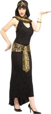 Produktbild von 4-tlg. Cleopatra Kostümkleid als Ägyptische Karnevals Verkleidung Größe: XS
