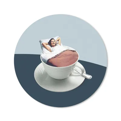 Produktbild von MuchoWow® Mauspad Mousepad Frau - Kaffee - Jahrgang 30x30 cm - Mousepads - Maus Mat - Pad - Mausunterlage - Tischunterlage - Schreibtischmatten