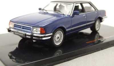 Produktbild von Ford Granada 2,8 GL 1982 blau schwarz metallic Modellauto 1:43 ixo models
