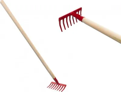 Immagine prodotto di TEDDIES Rastrello rosso con manico 80 cm