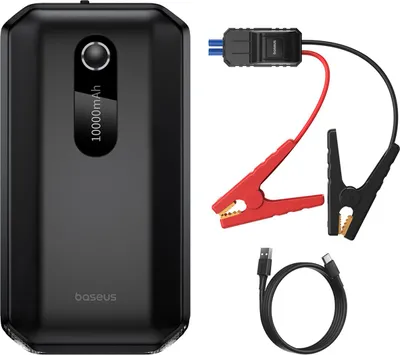 Produktbild von 3in1 Auto Starthilfe Power Bank 10000mAh LED Taschenlampe - Schwarz