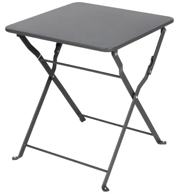 Produktbild von Gartenbeistelltisch - zusammenklappbar - grau - Metall - 40 x 40 x 45 cm - quadratisch - Couchtisch