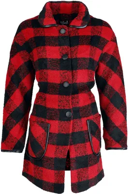 Produktbild von Hell Bunny Mantel Damen Manhattan Coat schwarz/rot S