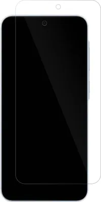 A screen protector is placed over a smartphone screen.