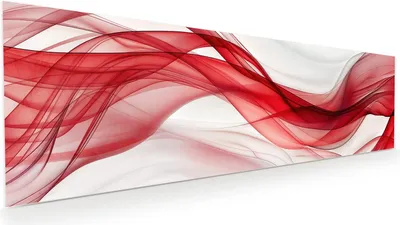 Produktbild von Glasbild 120x40cm in XXL für Wohnzimmer, Schlafzimmer Motiv Farbige Wellen