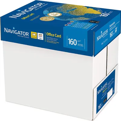 Produktbild von Navigator Office Card A4 160g/qm weiß VE=5x250 Blatt