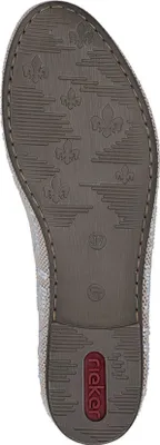 Produktbild von Rieker Damen Slipper Mesh Mäander mit Strass 51953, Größe:38 EU, Farbe:Beige