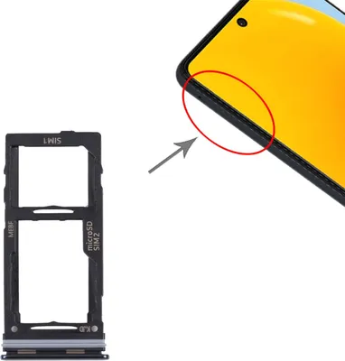 Produktbild von Dual Sim + Micro SD Karten Halter Adapter für Samsung Galaxy M52 5G Schwarz