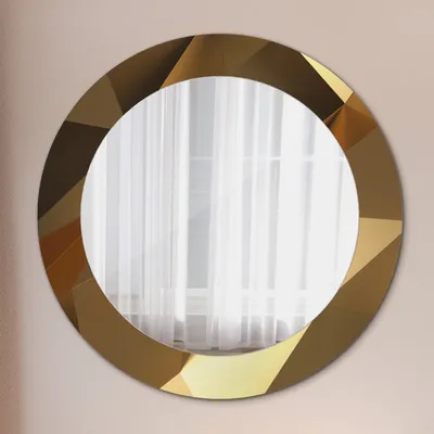 Produktbild von Spiegel - Mirror zum Wandspiegel Schlafzimmer – Schminkspiegel- Aquarell Blumen- Ø60cm